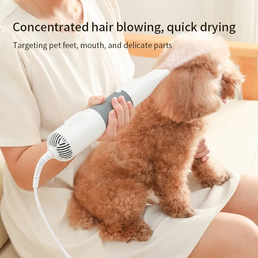 3 in 1 Quiet Pet Hair Dryer and Comb Brush